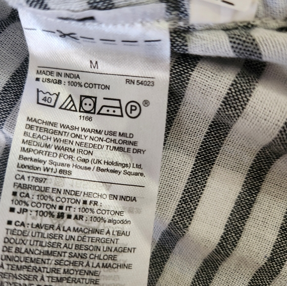 Medium Blue Gap Flannel Button Down Shirt - Picture 7 of 11